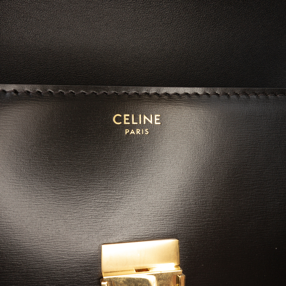 Pre-Loved Celine Shiny Calfskin Triomphe Claude Shoulder Bag - Picture 5 of 11